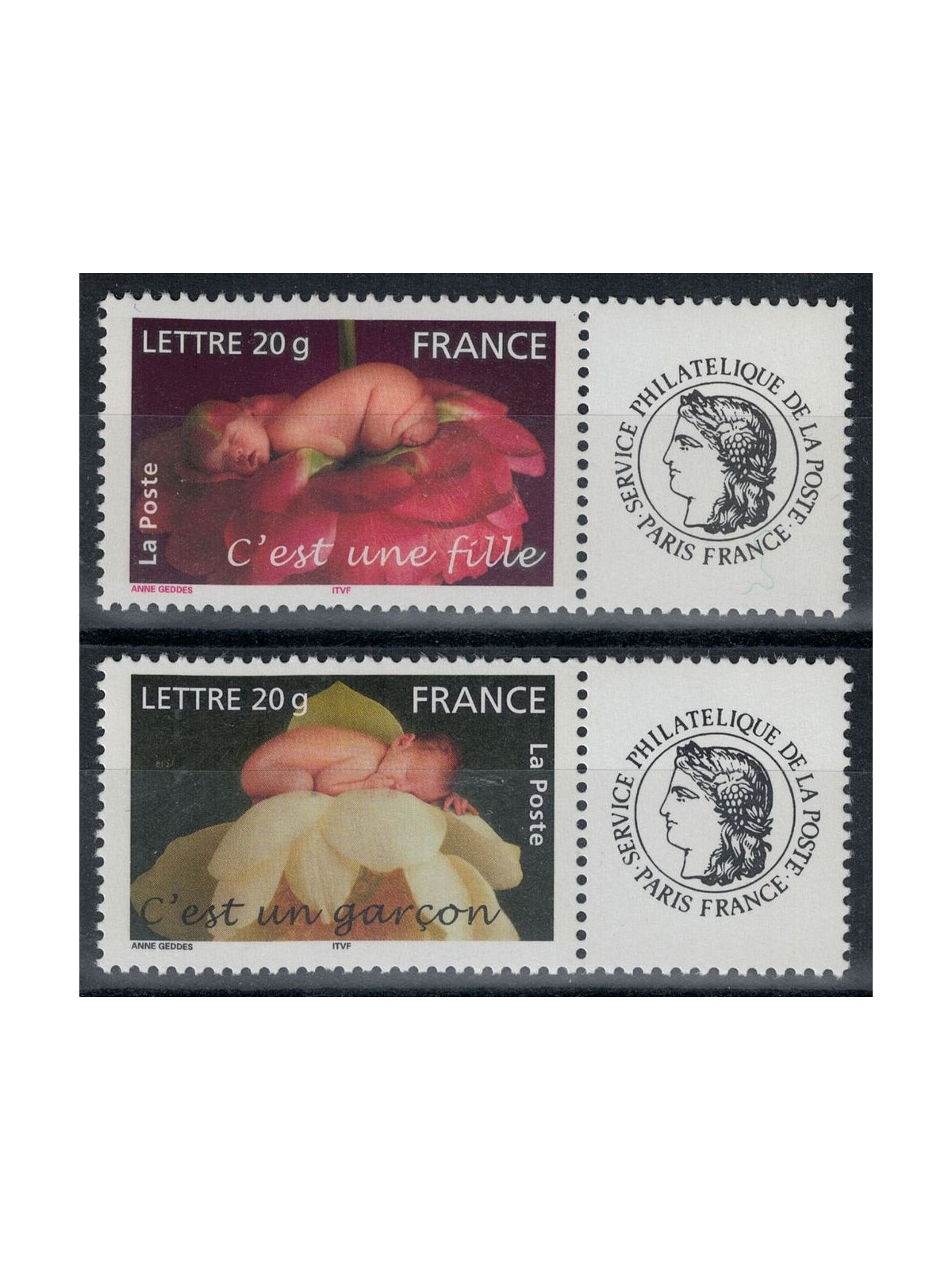 FRANCE 2005 Greeting stamps (male and female) 2v MNH**