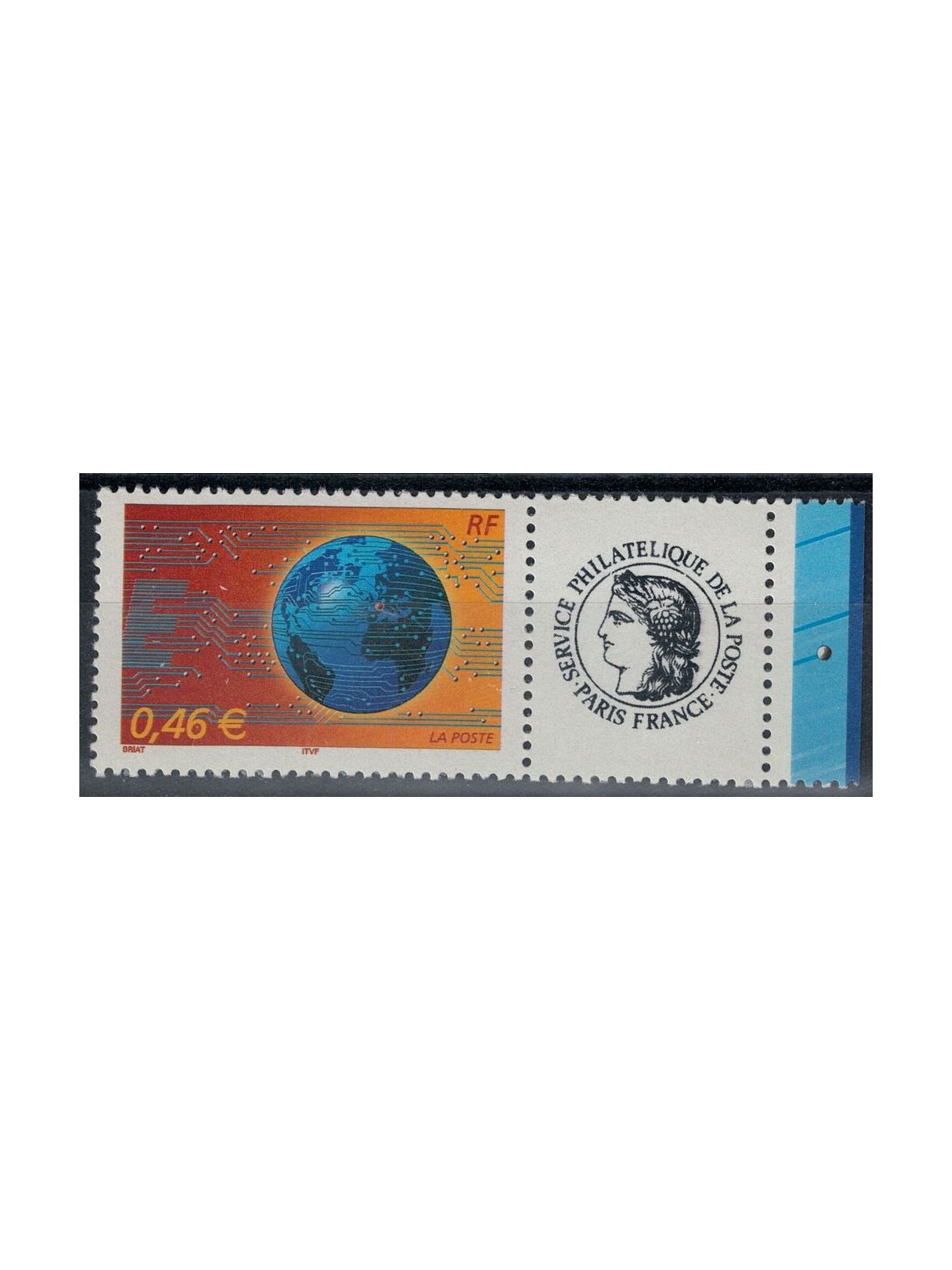 FRANCE 2002 Courier Stamp (from m/s) MNH**