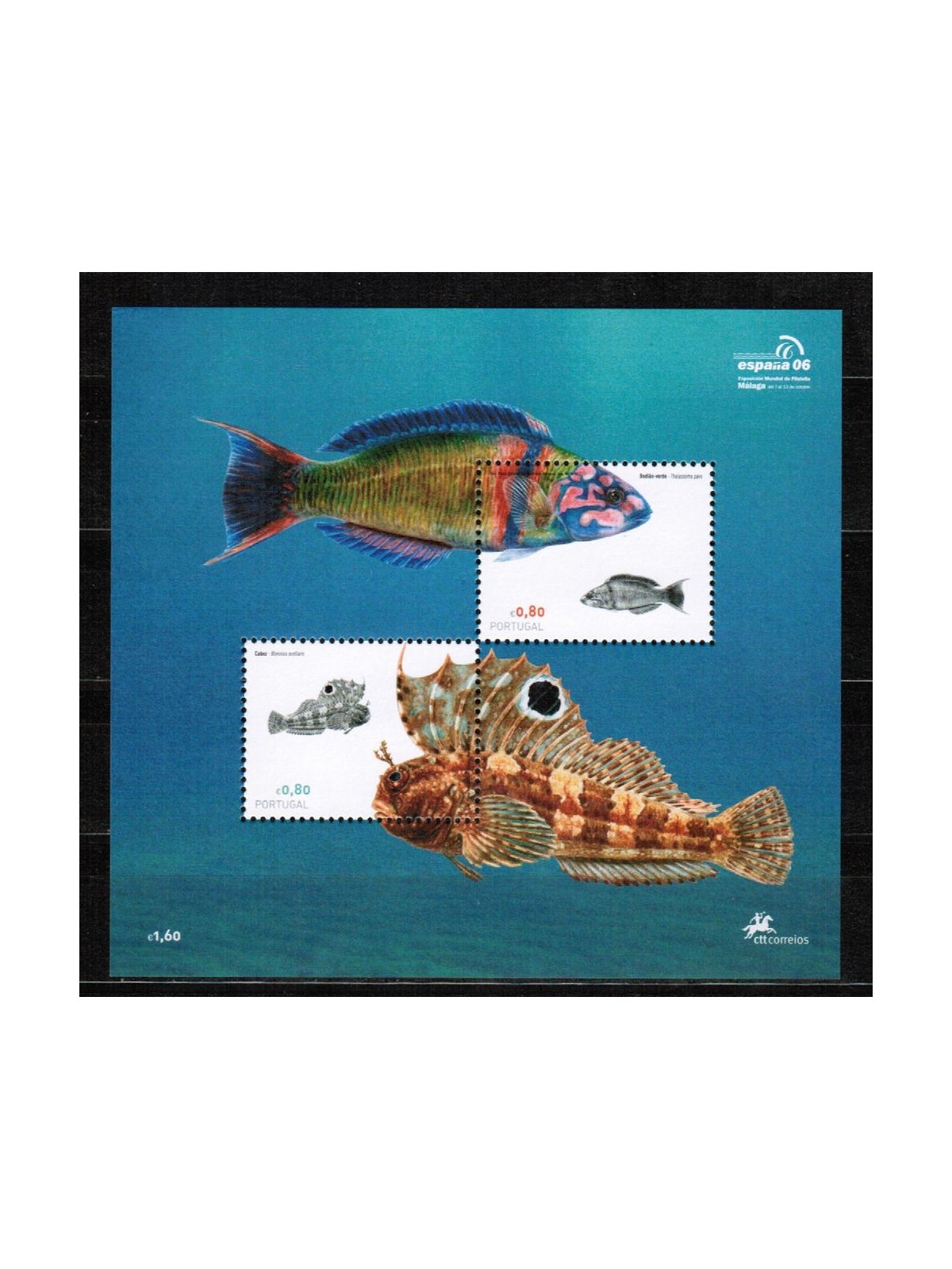 PORTUGAL 2006 Fish of the Portuguese coast 2 s/s MNH**