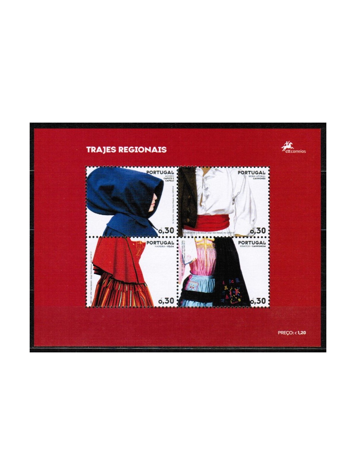 PORTOGALLO 2007 Costumi regionali 1 BF MNH**
