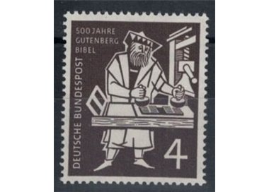 GERMANY BRD 1954 Gutenberg Bible 1v MNH**