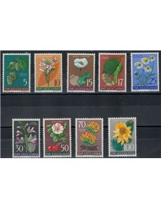 JUGOSLAVIA 1955 Flora jugoslava, fiori 9v MNH**
