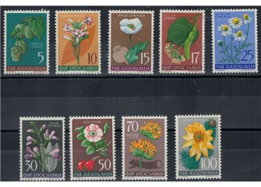 YUGOSLAVIA 1955 Yugoslavian flora, flowers 9v MNH**