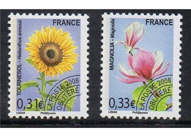 FRANCIA 2008 Preannullati (Fiori) 2v MNH**