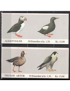 NORWAY 1981 Birds 5x4v in 2 booklets MNH**