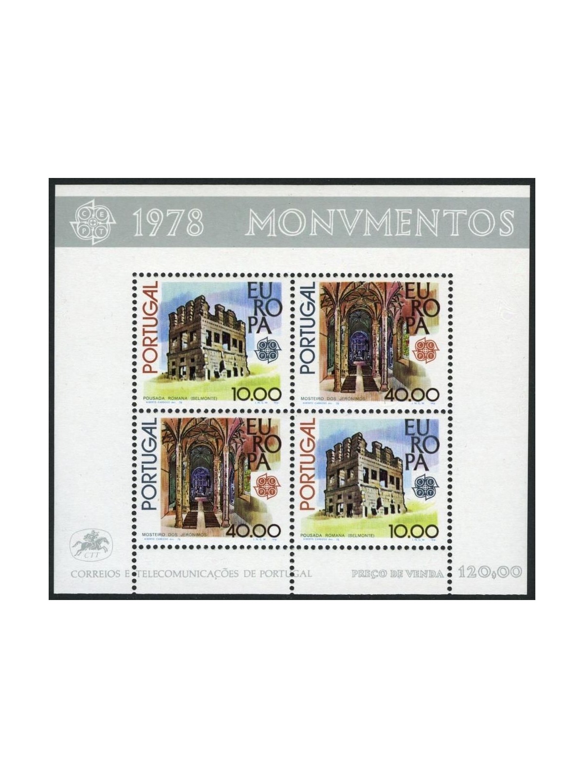 PORTUGAL 1978 Europe s/s MNH**