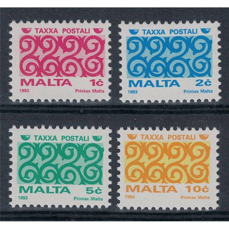 MALTA 1993 Postage due 4v MNH**