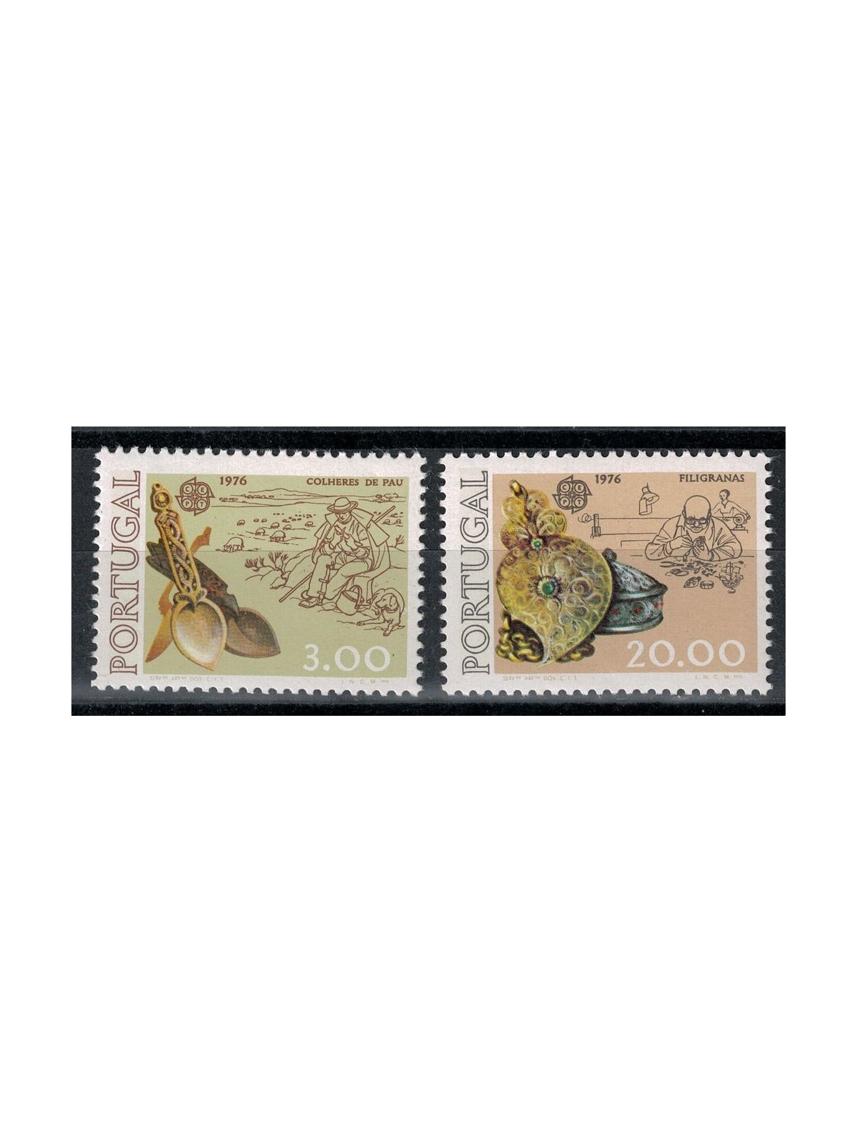 PORTUGAL 1976 Europe 2v MNH**