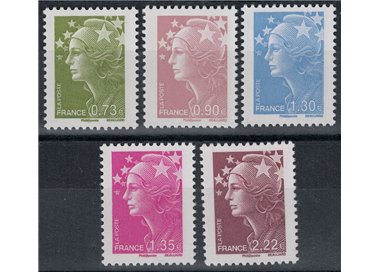 FRANCIA 2009 Marianna e l'Europa 5v MNH**