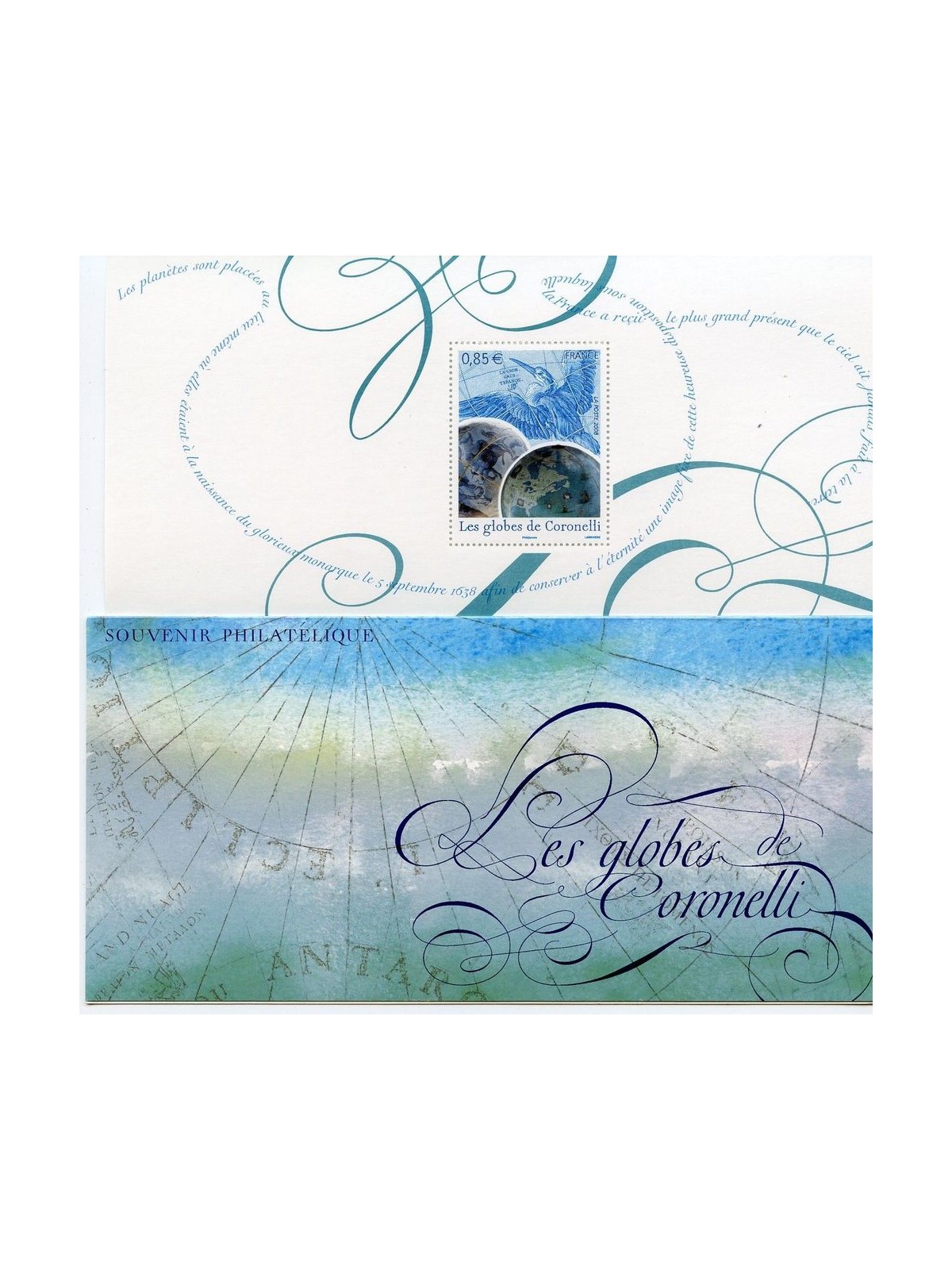FRANCE 2008 Coronelli Globes (Philatelic Souvenir)