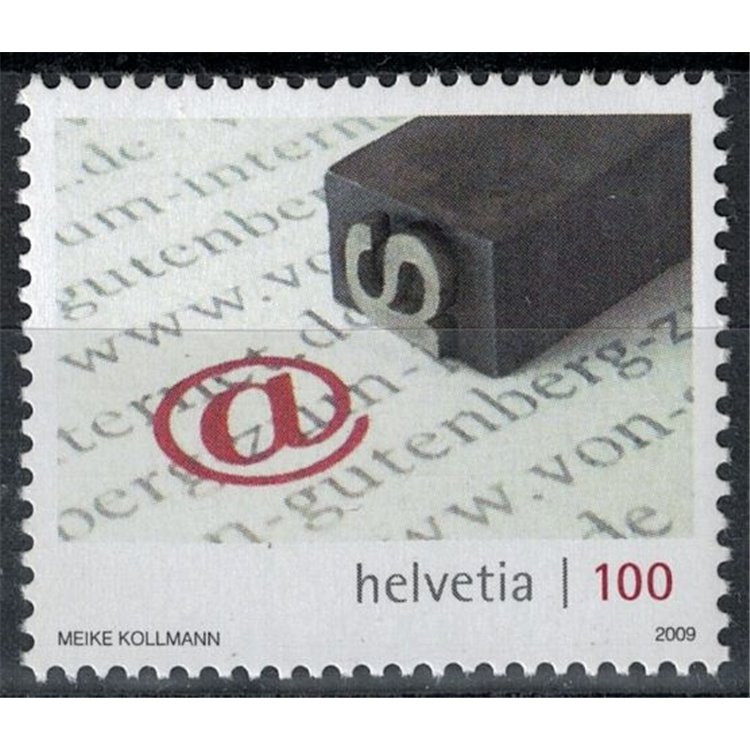 SVIZZERA 2009 Da Gutemberg ad internet 1v MNH**
