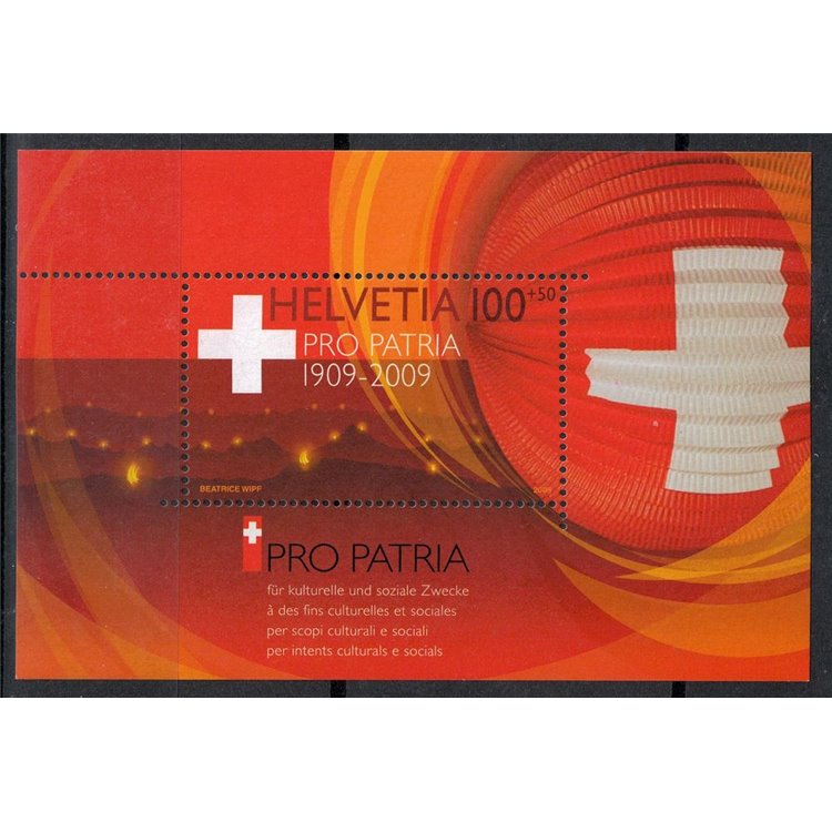 SVIZZERA 2009 Pro Patria 1 BF MNH**