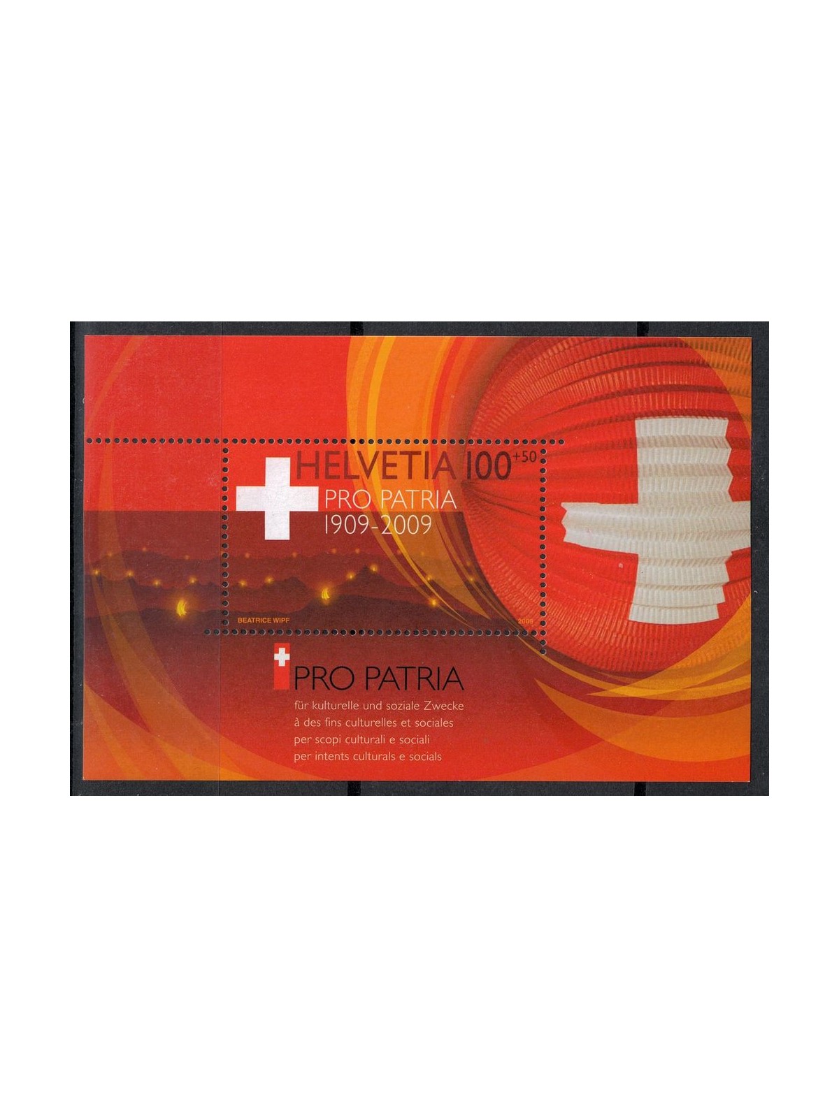 SWITZERLAND 2009 Pro Patria 1 s/s MNH**