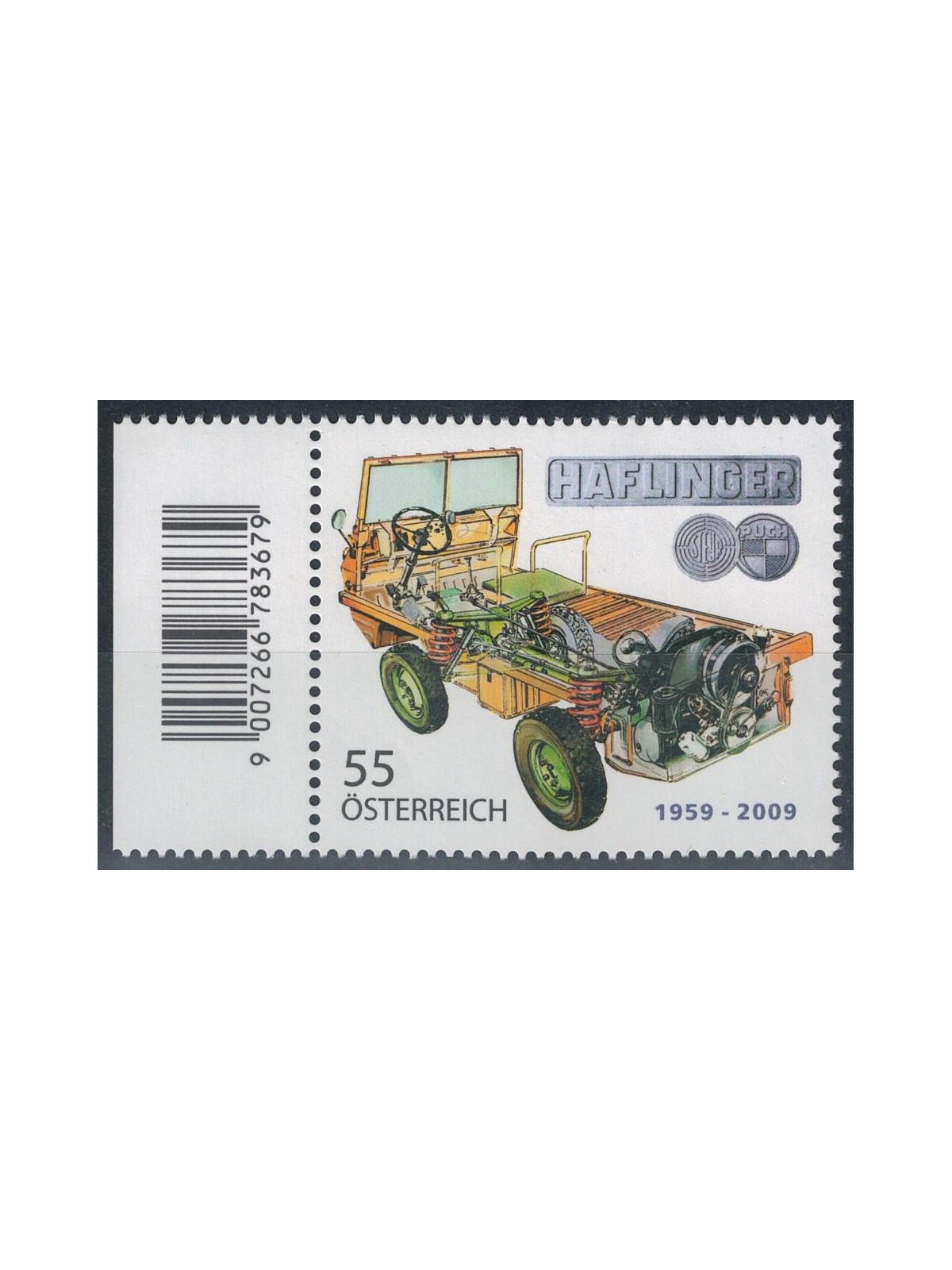 AUSTRIA 2009 Haflinger MNH Off-Road Vehicle**