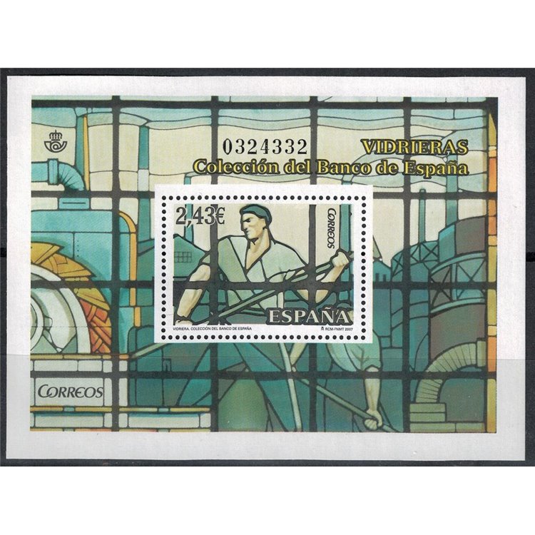 SPAGNA 2007 Arte, vetrata del Banco di Spagna BF MNH**