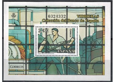 SPAGNA 2007 Arte, vetrata del Banco di Spagna BF MNH**