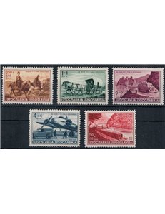 JUGOSLAVIA 1939 Centenario delle poste 5v MNH**