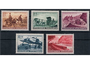 YUGOSLAVIA 1939 Centenary of the Post Office 5v MNH**