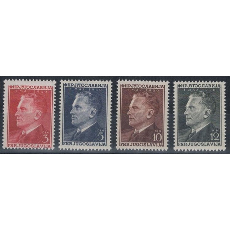 JUGOSLAVIA 1950 1° maggio, Tito 4v MH*