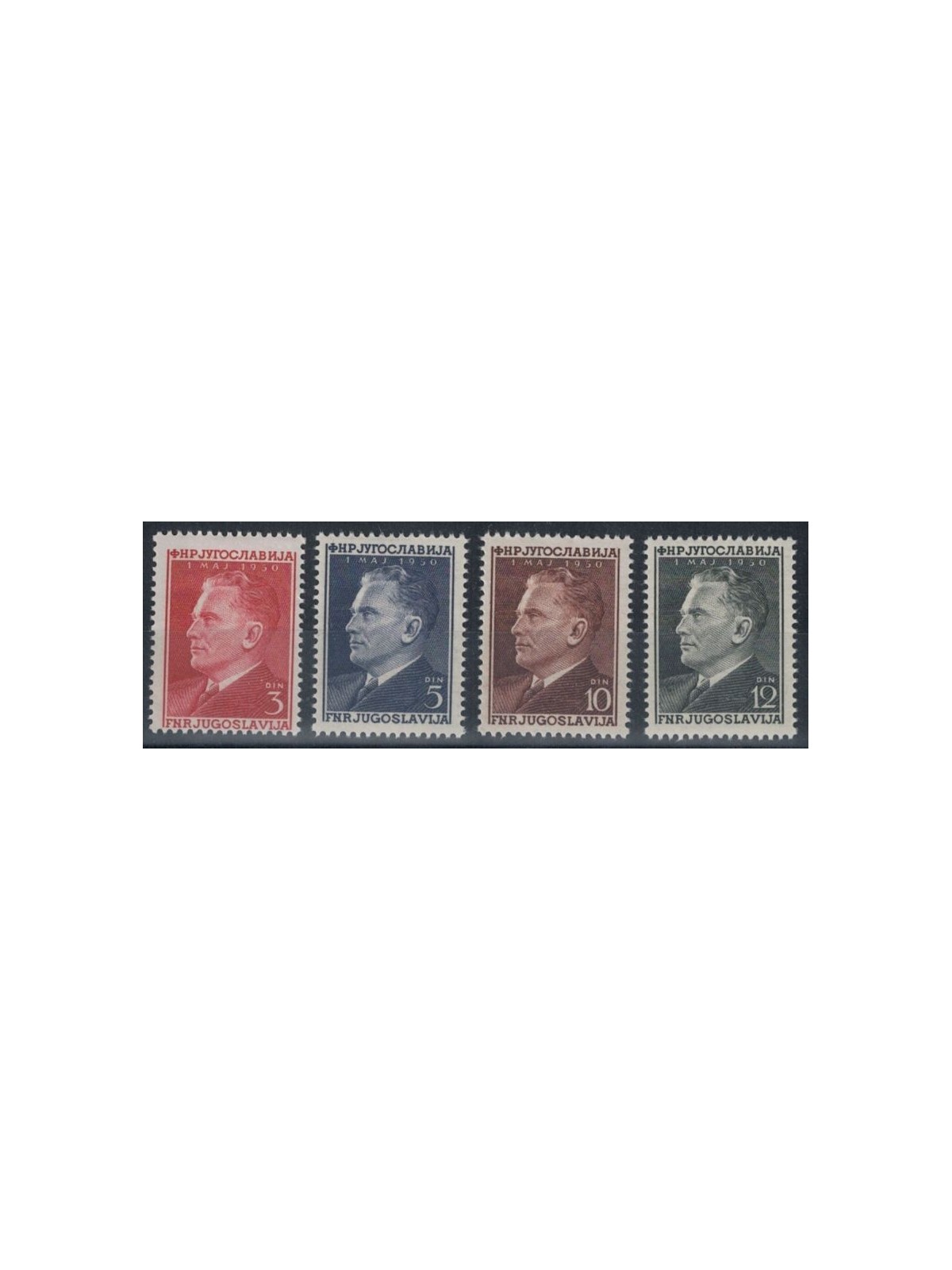 JUGOSLAVIA 1950 1° maggio, Tito 4v MH*