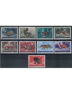 JUGOSLAVIA 1960 Fauna, animali selvatici 9v MH*