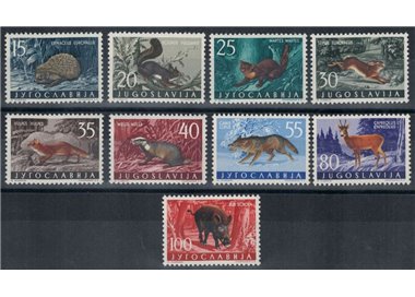 JUGOSLAVIA 1960 Fauna, animali selvatici 9v MH*