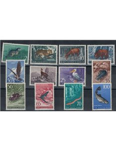 YUGOSLAVIA 1954 Yugoslav fauna 12v MH*