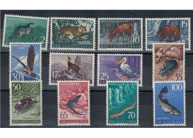 YUGOSLAVIA 1954 Yugoslav fauna 12v MH*