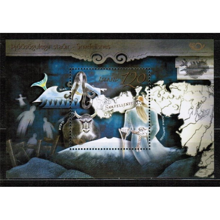 ICELAND 2008 Norse Mythology 1 s/s MNH**