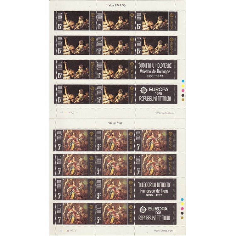 MALTA 1975 Europa 2 MF MNH**