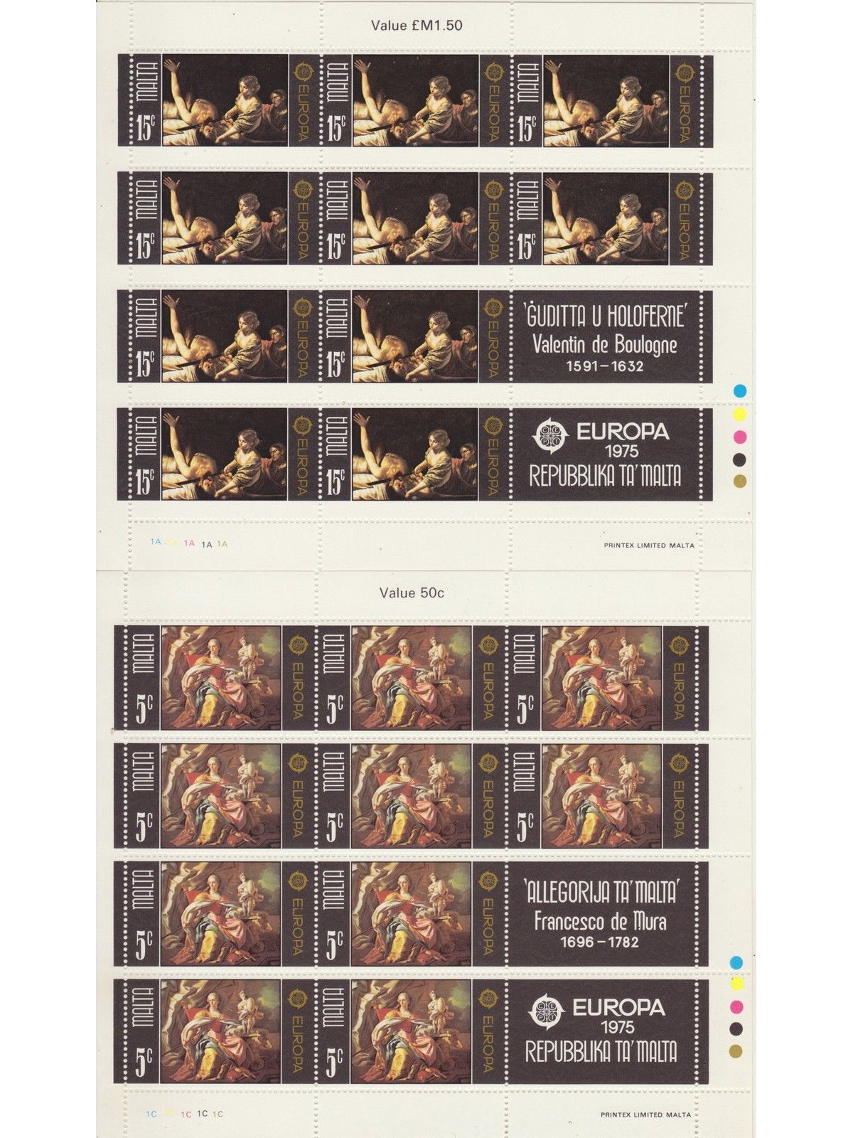 MALTA 1975 Europa 2 MF MNH**