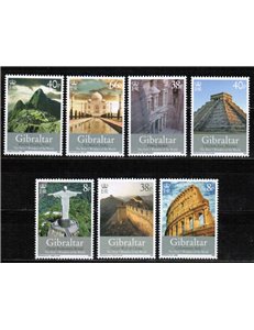 GIBRALTAR 2008 Wonders of the World 7v MNH**