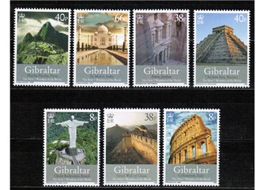GIBRALTAR 2008 Wonders of the World 7v MNH**