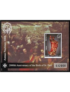 MALTA 2008 Pauline Year 1 s/s MNH**