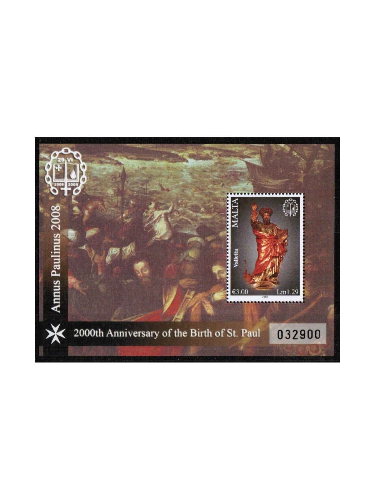 MALTA 2008 Pauline Year 1 s/s MNH**