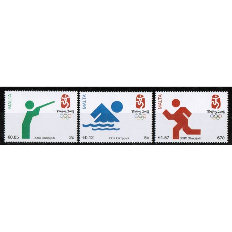 MALTA 2008 Beijing, Summer Olympic Games 3v MNH**