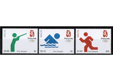 MALTA 2008 Beijing, giochi olimpici estivi 3v MNH**
