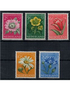 OLANDA 1952 Beneficenza, serie estiva, fiori 5v MNH**
