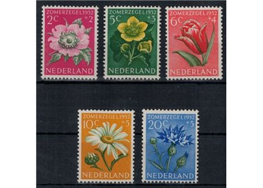 NETHERLANDS 1952 Charity, summer series, flowers 5v MNH**