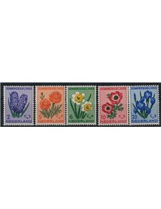 OLANDA 1953 Beneficenza, serie estiva, fiori 5v MNH**
