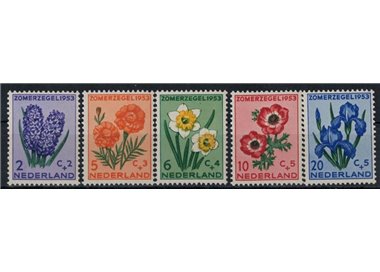 OLANDA 1953 Beneficenza, serie estiva, fiori 5v MNH**