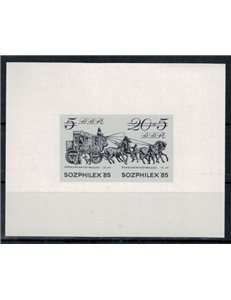 GERMANIA DDR 1985 Sozphilex '85 - Prova in nero