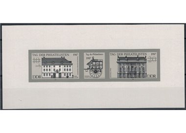 GERMANY GDR 1987 Stamp collectors' day - Black proof