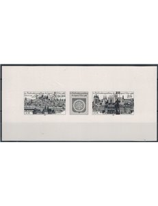 GERMANY GDR 1988 Youth stamp exhibition, Erfurt - Black proof