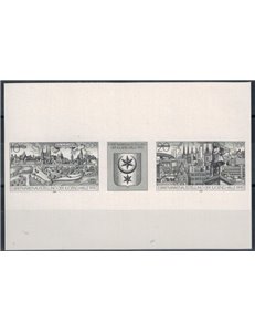 GERMANIA DDR 1990 Esposizione filatelica della gioventù, Halle - Prova in nero