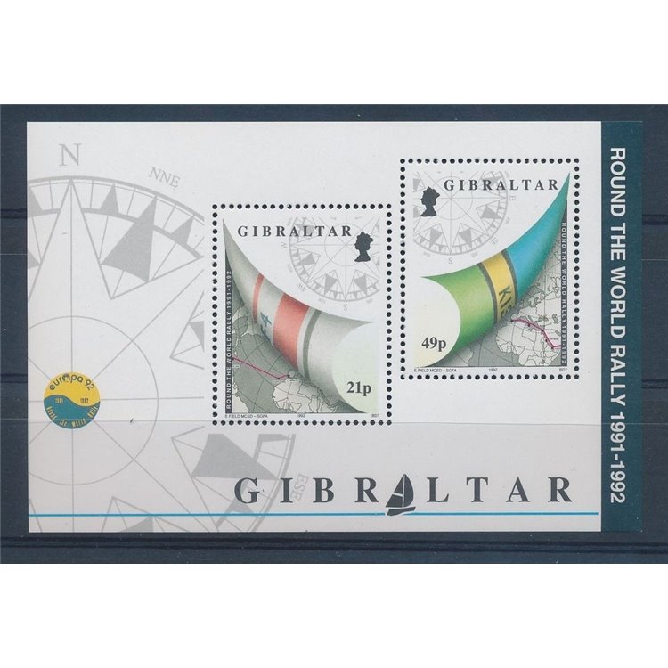 GIBRALTAR 1992 Round the World Yacht Race s/s MNH**