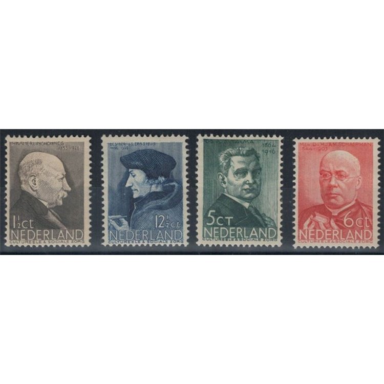 NETHERLANDS 1936 Charity, summer series, illustrious men 4v MH*