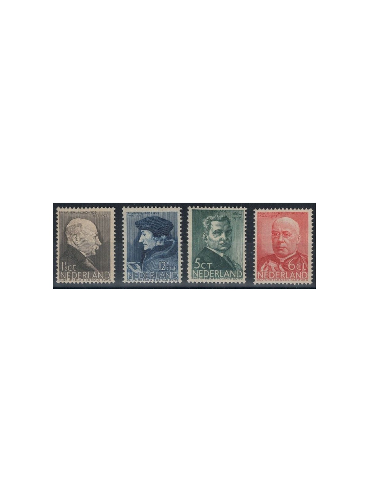 OLANDA 1936 Beneficenza, serie estiva, uomini illustri 4v MH*