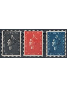OLANDA 1938 40° incoronazione della Regina Guglielmina 3v MNH**