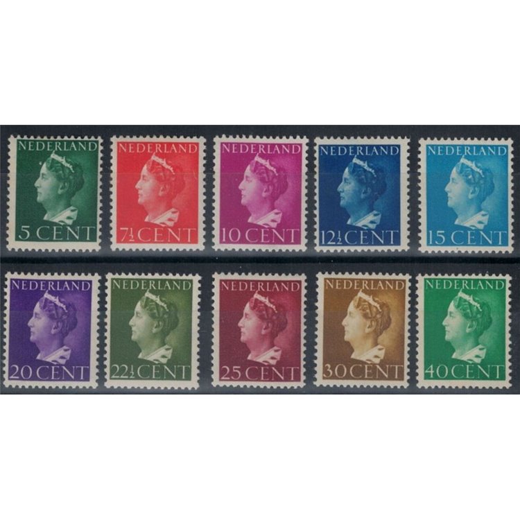 OLANDA 1940 Serie ordinaria, Regina Guglielmina 10v MNH**